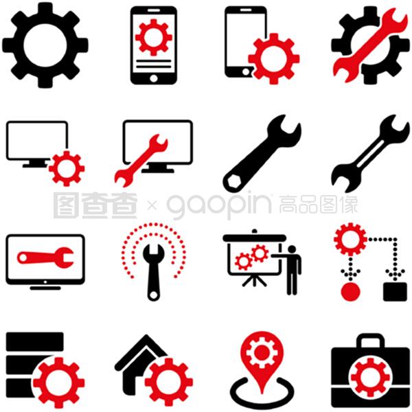 信息服務業務選項與服務工具圖標集解析